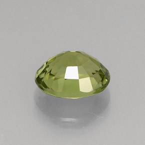 0.89캐럿 천연 그린 투르말린, 타원형 컷, 6.5×5.6 mm, VVS