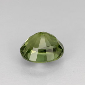 1.05캐럿 천연 그린 투르말린, 타원형 컷, 6.6×5.8 mm, VVS-VS