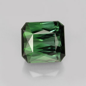 2.07캐럿 천연 그린 투르말린, 에메랄드 컷, 7×6.6 mm, VVS