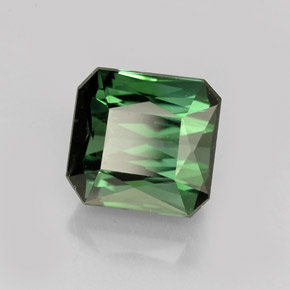 2.07캐럿 천연 그린 투르말린, 에메랄드 컷, 7×6.6 mm, VVS