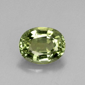 1.41캐럿 천연 그린 투르말린, 타원형 컷, 7.9×6.3 mm, VVS