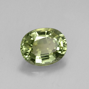 1.41캐럿 천연 그린 투르말린, 타원형 컷, 7.9×6.3 mm, VVS