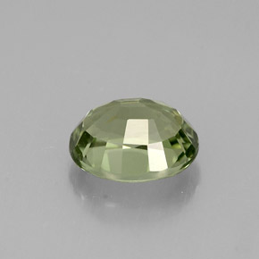 1.39캐럿 천연 그린 투르말린, 타원형 컷, 7.6×6.3 mm, VVS