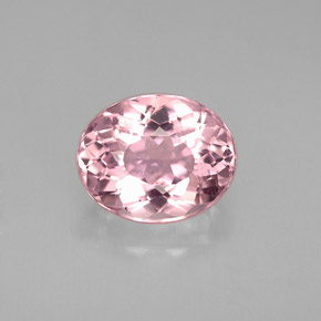 1.65캐럿 천연 핑크 투르말린, 타원형 컷, 8.1×6.5 mm, VS