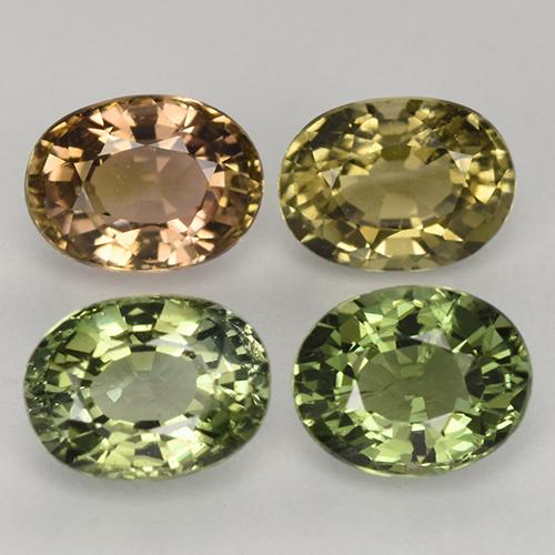 2.63캐럿 천연 멀티컬러 투르말린 보석, 타원형 컷, 6×4.5 mm, VVS-VS