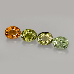 3.12캐럿 천연 멀티컬러 투르말린 보석, 타원형 컷, 6.2×5 mm, VVS-VS