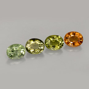3.12캐럿 천연 멀티컬러 투르말린 보석, 타원형 컷, 6.2×5 mm, VVS-VS
