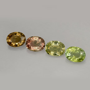 3.02캐럿 천연 멀티컬러 투르말린 보석, 타원형 컷, 6.6×5.2 mm, VVS-VS