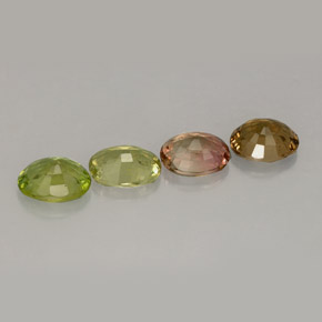 3.02캐럿 천연 멀티컬러 투르말린 보석, 타원형 컷, 6.6×5.2 mm, VVS-VS