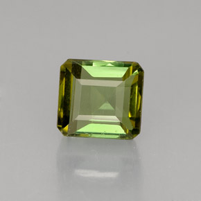 1.98캐럿 천연 골든 그린 투르말린, 에메랄드 컷, 6.8×6.4 mm, VVS-VS