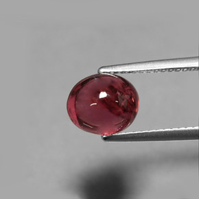2.76캐럿 천연 퍼플 레드 투르말린, 타원형 컷, 8.6×7.3 mm, 투명한