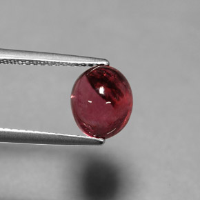 2.76캐럿 천연 퍼플 레드 투르말린, 타원형 컷, 8.6×7.3 mm, 투명한