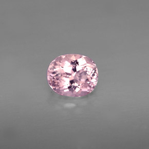 1.13캐럿 천연 핑크 투르말린, 타원형 컷, 7.2×6 mm, VS