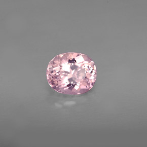 1.13캐럿 천연 핑크 투르말린, 타원형 컷, 7.2×6 mm, VS