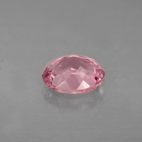1.48캐럿 천연 로즈 핑크 투르말린, 타원형 컷, 7.9×6.6 mm, VVS-VS