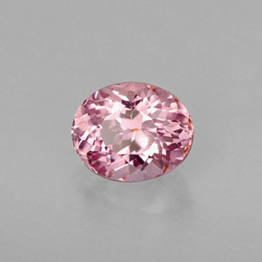 1.06캐럿 천연 로즈 핑크 투르말린, 타원형 컷, 6.9×5.6 mm, VVS-VS