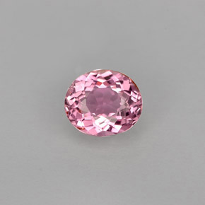 0.79캐럿 천연 핑크 투르말린, 타원형 컷, 6.3×5.5 mm, VVS-VS