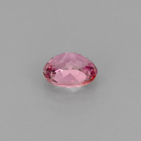 0.79캐럿 천연 핑크 투르말린, 타원형 컷, 6.3×5.5 mm, VVS-VS