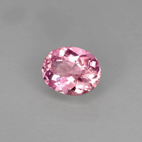 0.83캐럿 천연 핑크 투르말린, 타원형 컷, 6.7×5.6 mm, VS