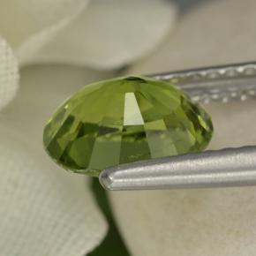 1.28캐럿 천연 그린 투르말린, 타원형 컷, 7.7×6.4 mm, VVS-VS