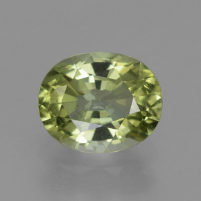 1.06캐럿 천연 그린 투르말린, 타원형 컷, 7.1×5.8 mm, VVS-VS