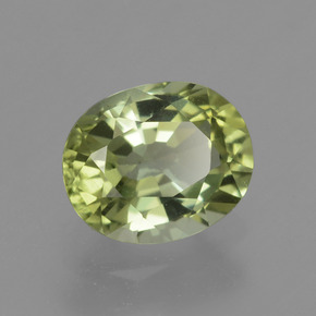 1.06캐럿 천연 그린 투르말린, 타원형 컷, 7.1×5.8 mm, VVS-VS