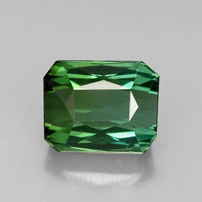 1.96캐럿 천연 블루 그린 투르말린, 에메랄드 컷, 7.6×6.1 mm, VVS-VS