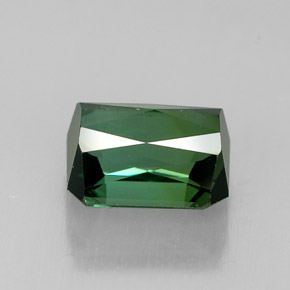 1.96캐럿 천연 블루 그린 투르말린, 에메랄드 컷, 7.6×6.1 mm, VVS-VS