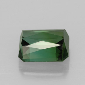1.85캐럿 천연 블루 그린 투르말린, 에메랄드 컷, 7.6×6.5 mm, VVS