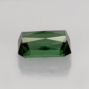 1.95캐럿 천연 푸르스름한 그린 투르말린, 에메랄드 컷, 8.8×5.6 mm, VVS