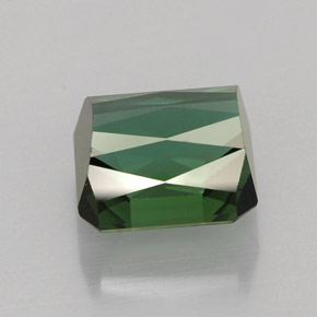 2.10캐럿 천연 블루 그린 투르말린, 에메랄드 컷, 7.1×6.2 mm, VVS