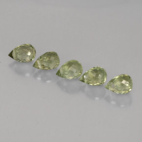 캐럿 천연 그린 투르말린 보석, 브리올레트, 4.5×3.1 mm, VVS-VS