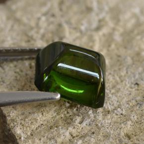 2.86캐럿 천연 그린 투르말린, 에메랄드 컷, 7.9×7.5 mm, 투명한