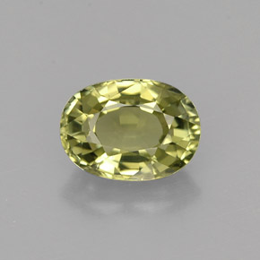0.99캐럿 천연 골든 그린 투르말린, 타원형 컷, 7.1×5.2 mm, VVS