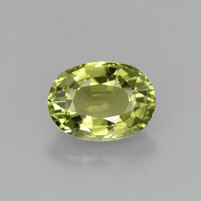 0.98캐럿 천연 골든 그린 투르말린, 타원형 컷, 7.1×5.2 mm, VVS