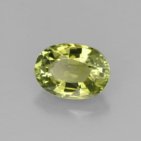 0.98캐럿 천연 골든 그린 투르말린, 타원형 컷, 7.1×5.2 mm, VVS