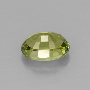 0.98캐럿 천연 골든 그린 투르말린, 타원형 컷, 7.1×5.2 mm, VVS