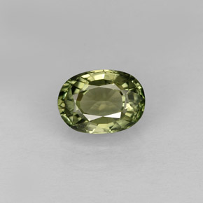0.98캐럿 천연 그린 투르말린, 타원형 컷, 7.1×5.2 mm, VVS