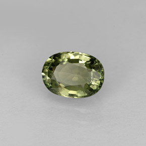 0.98캐럿 천연 그린 투르말린, 타원형 컷, 7.1×5.2 mm, VVS