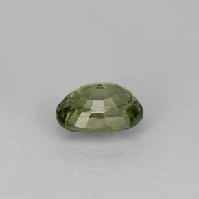 0.98캐럿 천연 그린 투르말린, 타원형 컷, 7.1×5.2 mm, VVS