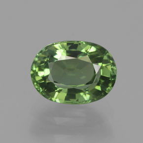 1.07캐럿 천연 그린 투르말린, 타원형 컷, 7.1×5.2 mm, VVS