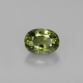 1.04캐럿 천연 그린 투르말린, 타원형 컷, 7.1×5.3 mm, VS