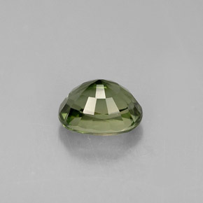1.13캐럿 천연 그린 투르말린, 타원형 컷, 7×5.2 mm, VVS