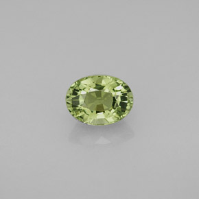 1.03캐럿 천연 그린 투르말린, 타원형 컷, 7×5.2 mm, VVS