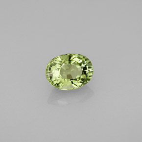 1.03캐럿 천연 그린 투르말린, 타원형 컷, 7×5.2 mm, VVS