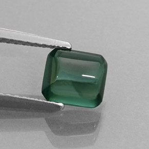 1.45캐럿 천연 푸르스름한 그린 투르말린, 투명한, 6.6×6 mm, 투명/반투명