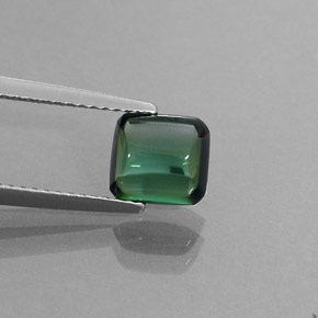 1.68캐럿 천연 푸르스름한 그린 투르말린, 투명한, 7.1×6.5 mm, 투명/반투명