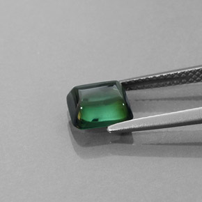 1.68캐럿 천연 푸르스름한 그린 투르말린, 투명한, 7.1×6.5 mm, 투명/반투명