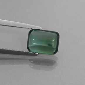 1.69캐럿 천연 푸르스름한 그린 투르말린, 투명한, 8.5×6.5 mm, 투명/반투명