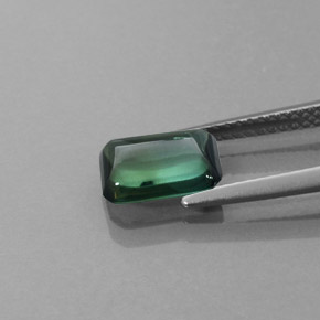 1.69캐럿 천연 푸르스름한 그린 투르말린, 투명한, 8.5×6.5 mm, 투명/반투명